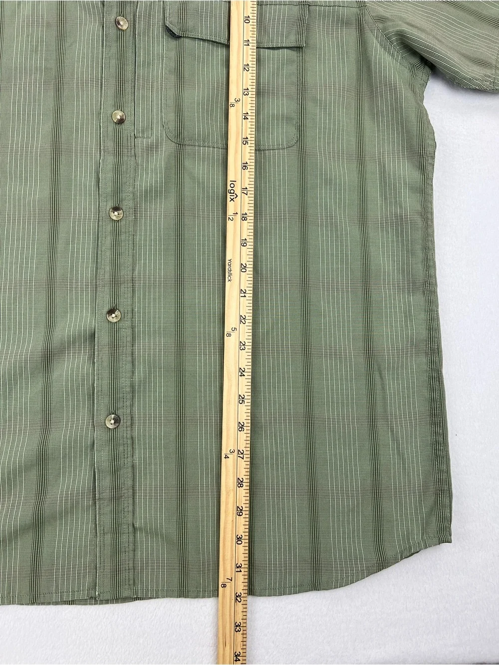 The North Face Mens Sage Green Outdoor Hiking Button Down Shirt Short Sleeve XL